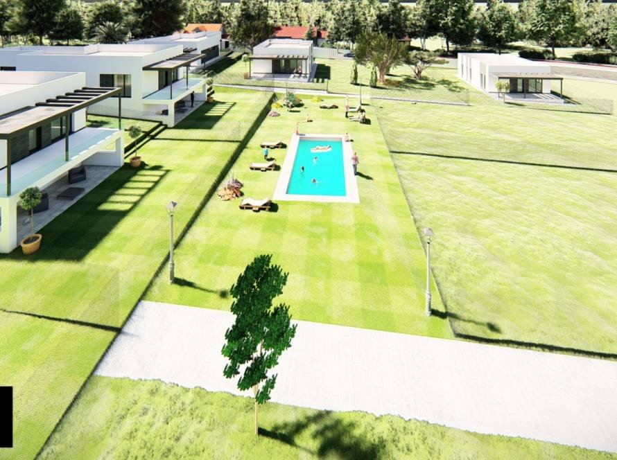 Chalets Proboma, con espacios ajardinados y gran pisicna