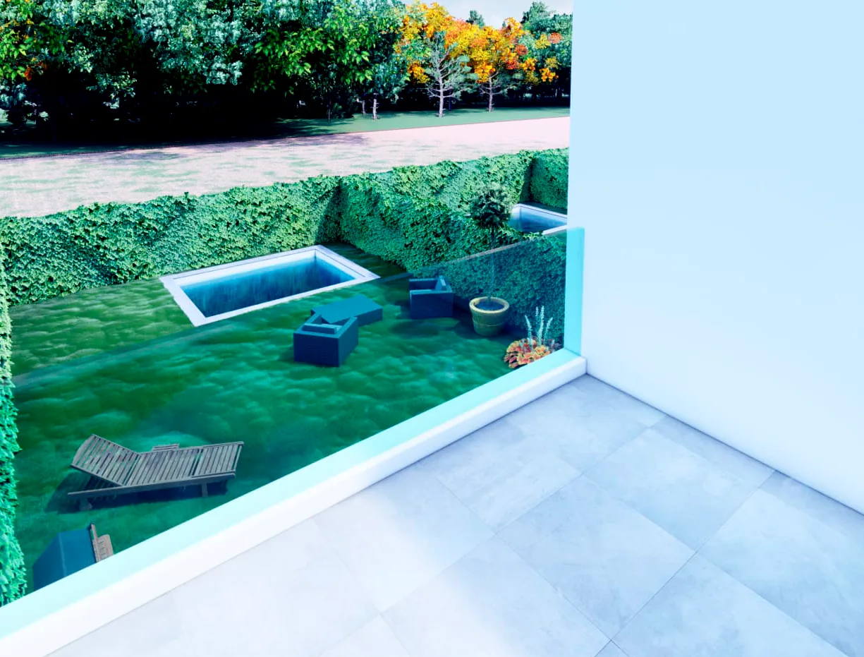 chalets de lujo con amplio balcón